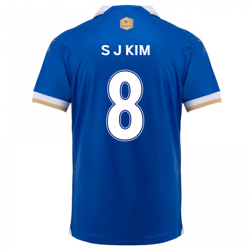 Mujer Camiseta Ji-Sung Kim #8 Azul Blanco 1ª Equipación 2024/25 La Camisa Argentina