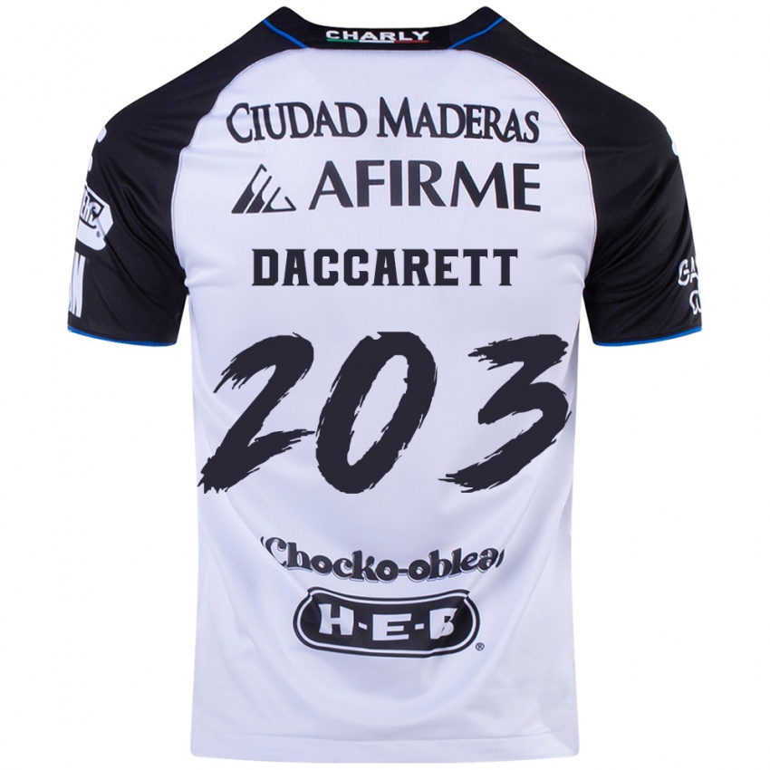 Mujer Camiseta Juan Daccarett #203 Azul Negro 1ª Equipación 2024/25 La Camisa Argentina