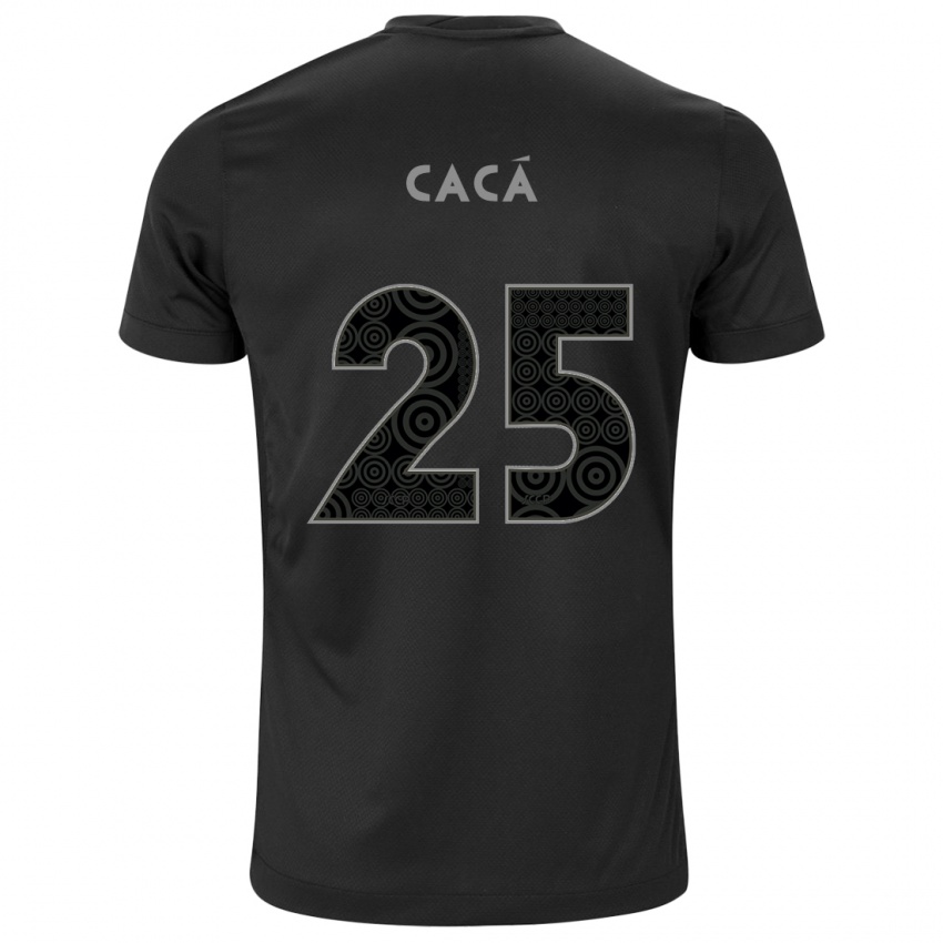 Mujer Camiseta Cacá #25 Negro 2ª Equipación 2024/25 La Camisa Argentina