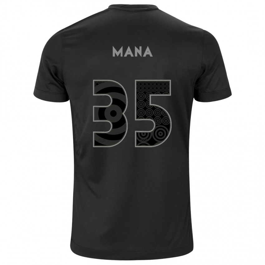 Mujer Camiseta Leo Mana #35 Negro 2ª Equipación 2024/25 La Camisa Argentina