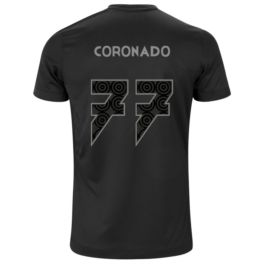 Mujer Camiseta Igor Coronado #77 Negro 2ª Equipación 2024/25 La Camisa Argentina