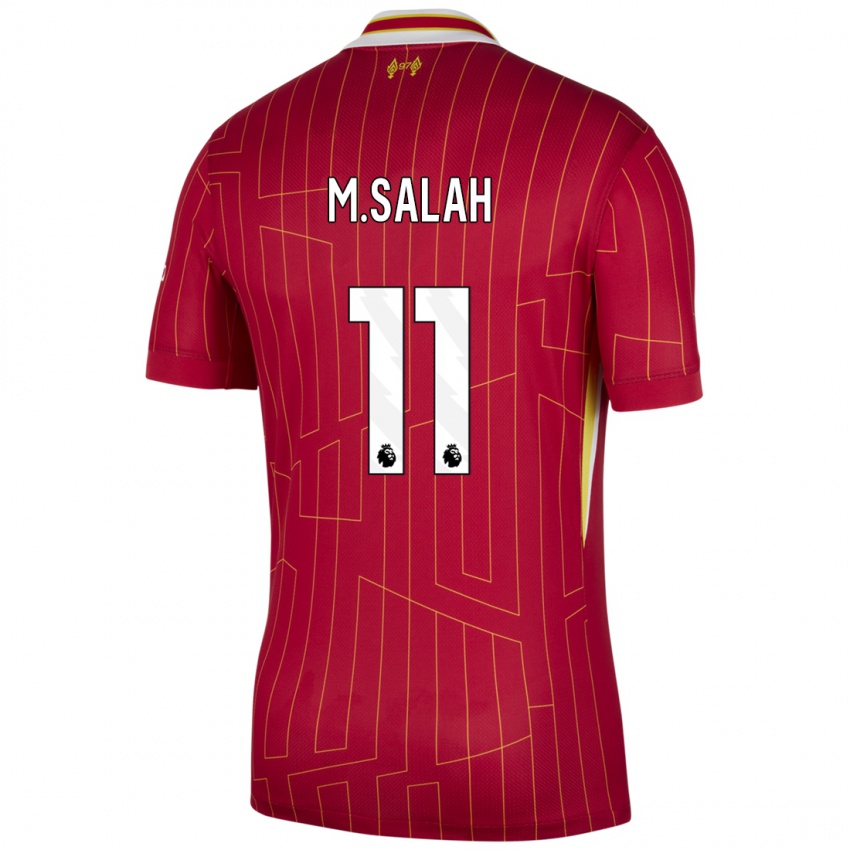 Niño Camiseta Mohamed Salah #11 Rojo Amarillo Blanco 1ª Equipación 2024/25 La Camisa Argentina