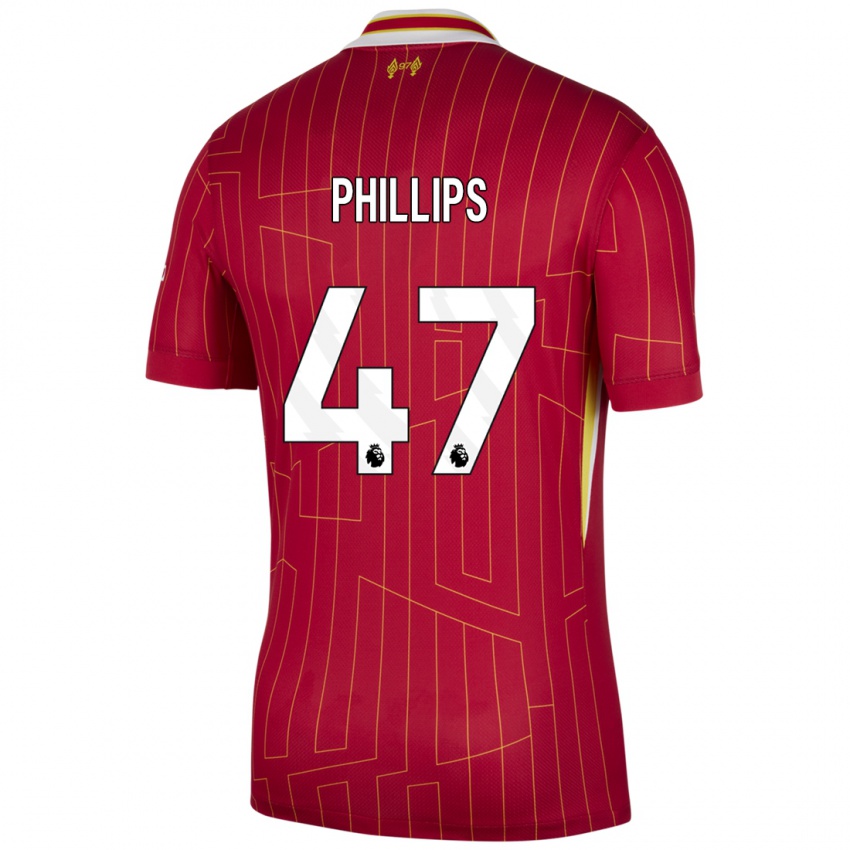 Niño Camiseta Nathaniel Phillips #47 Rojo Amarillo Blanco 1ª Equipación 2024/25 La Camisa Argentina