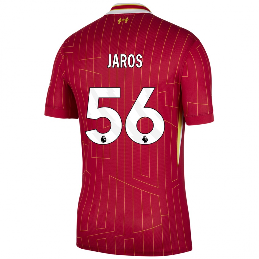 Niño Camiseta Vitezslav Jaros #56 Rojo Amarillo Blanco 1ª Equipación 2024/25 La Camisa Argentina