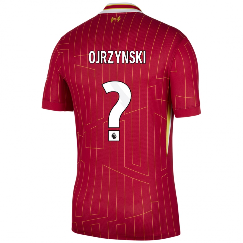 Niño Camiseta Jakub Ojrzynski #0 Rojo Amarillo Blanco 1ª Equipación 2024/25 La Camisa Argentina