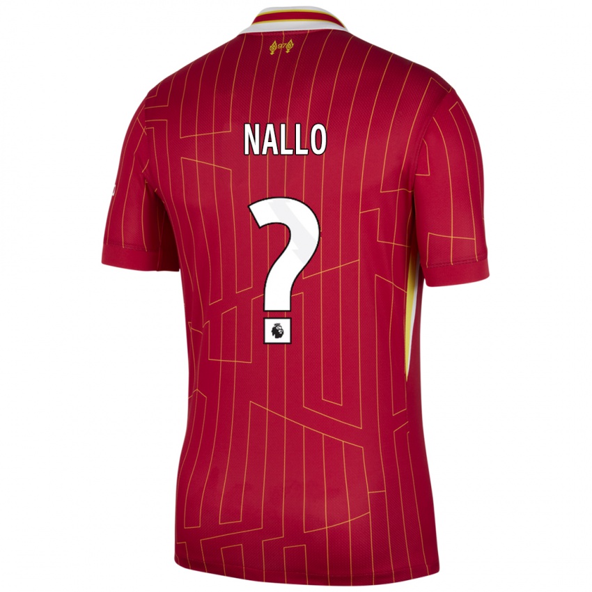 Niño Camiseta Amara Nallo #0 Rojo Amarillo Blanco 1ª Equipación 2024/25 La Camisa Argentina