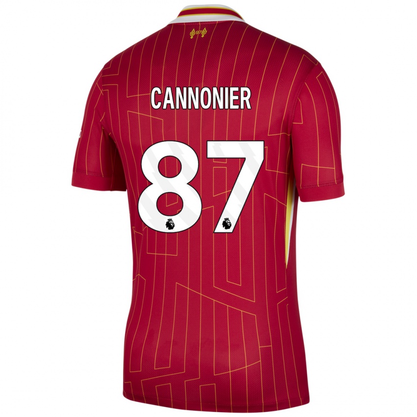 Niño Camiseta Oakley Cannonier #87 Rojo Amarillo Blanco 1ª Equipación 2024/25 La Camisa Argentina