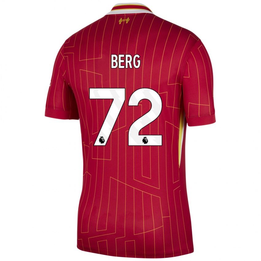 Niño Camiseta Sepp Van Den Berg #72 Rojo Amarillo Blanco 1ª Equipación 2024/25 La Camisa Argentina