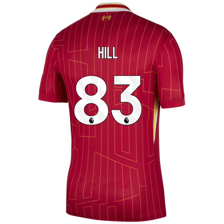 Niño Camiseta Thomas Hill #83 Rojo Amarillo Blanco 1ª Equipación 2024/25 La Camisa Argentina