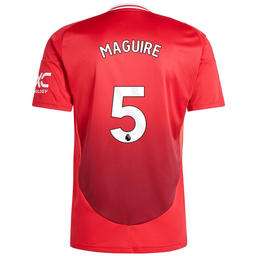 Niño Camiseta Harry Maguire #5 Rojo Brillante 1ª Equipación 2024/25 La Camisa Argentina