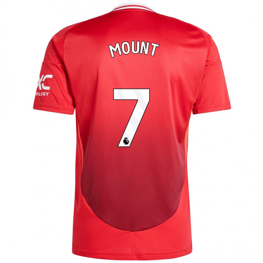 Niño Camiseta Mason Mount #7 Rojo Brillante 1ª Equipación 2024/25 La Camisa Argentina