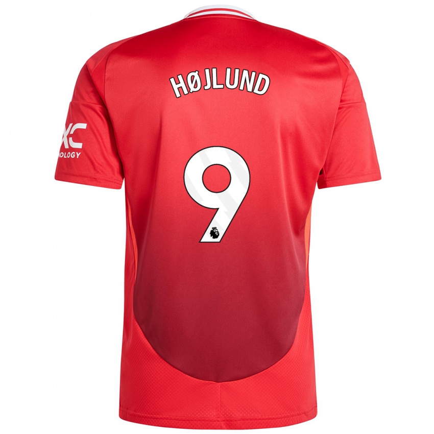 Niño Camiseta Rasmus Højlund #9 Rojo Brillante 1ª Equipación 2024/25 La Camisa Argentina