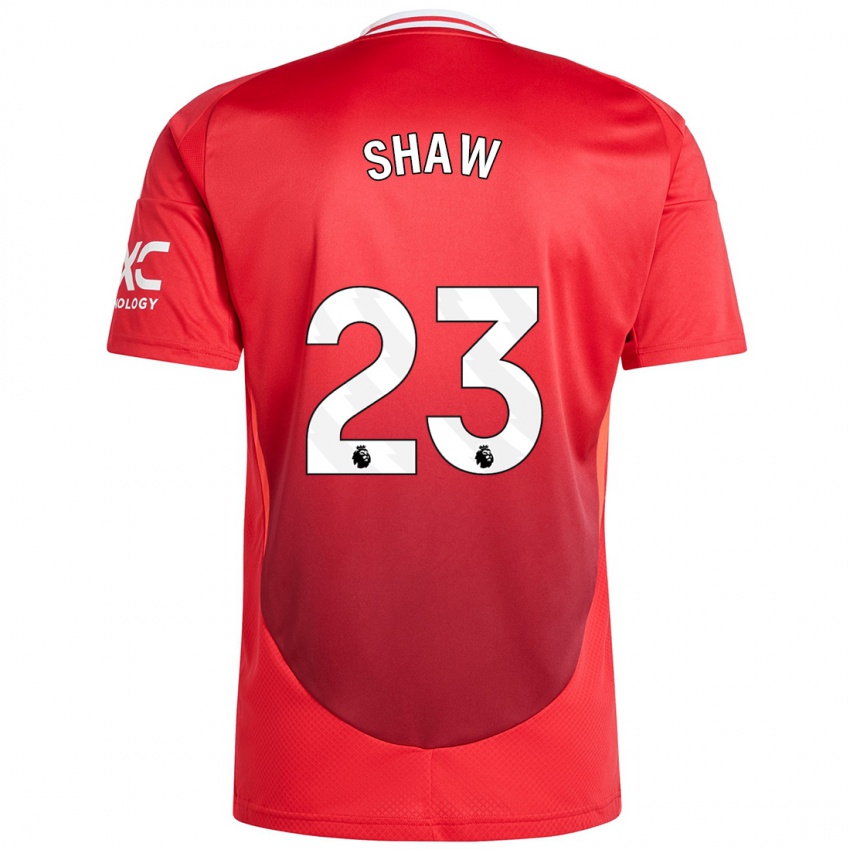 Niño Camiseta Luke Shaw #23 Rojo Brillante 1ª Equipación 2024/25 La Camisa Argentina