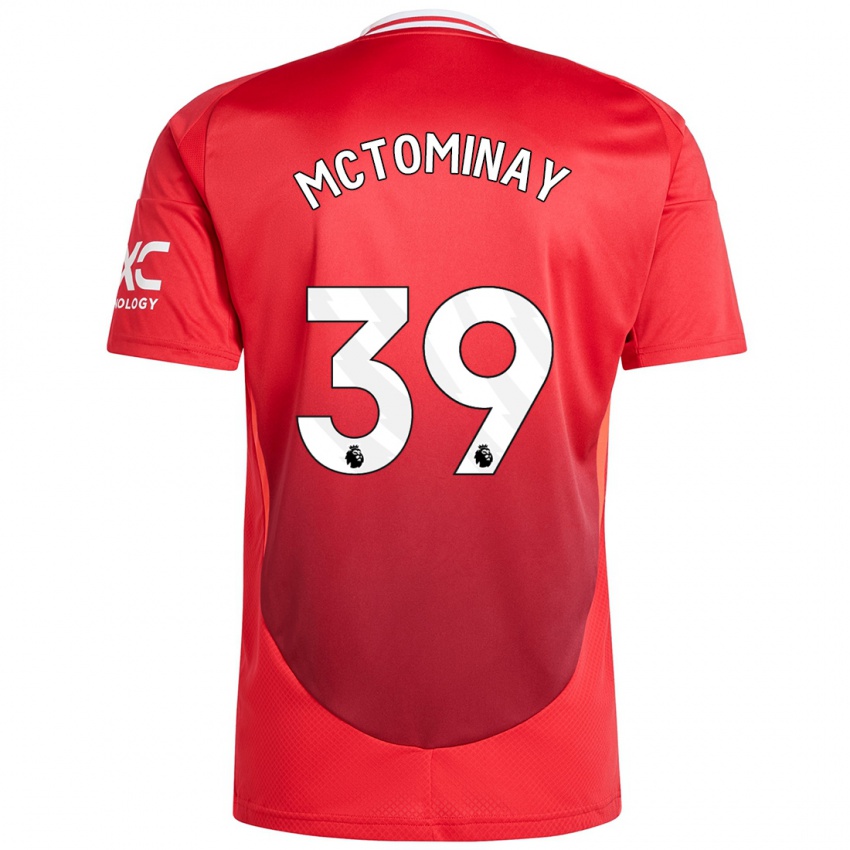 Niño Camiseta Scott Mctominay #39 Rojo Brillante 1ª Equipación 2024/25 La Camisa Argentina