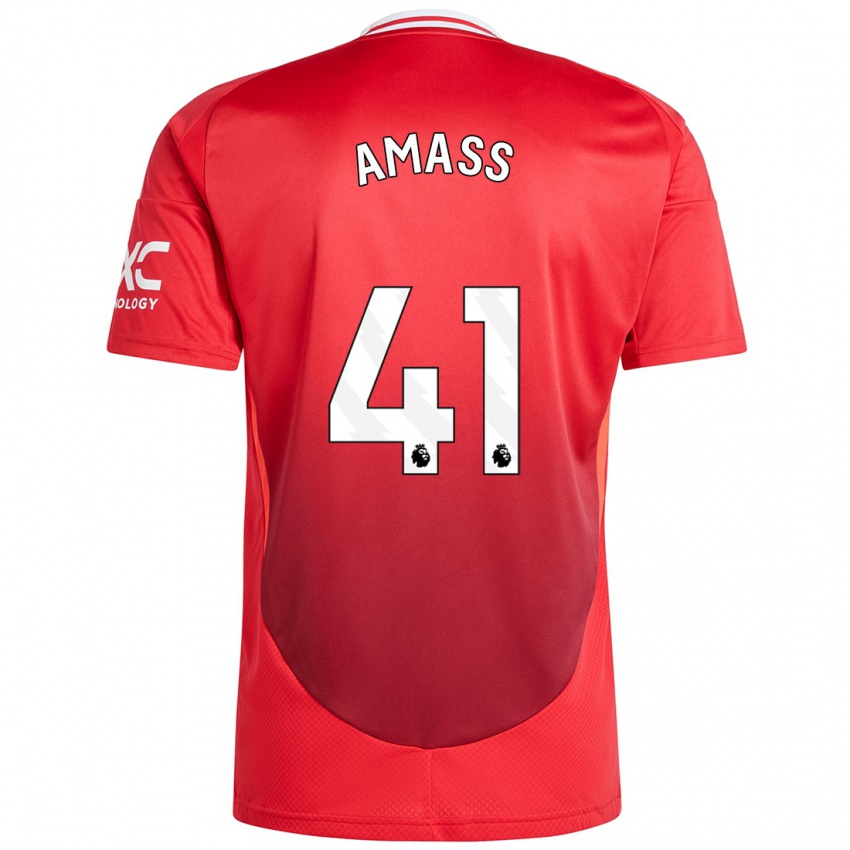 Niño Camiseta Harry Amass #41 Rojo Brillante 1ª Equipación 2024/25 La Camisa Argentina