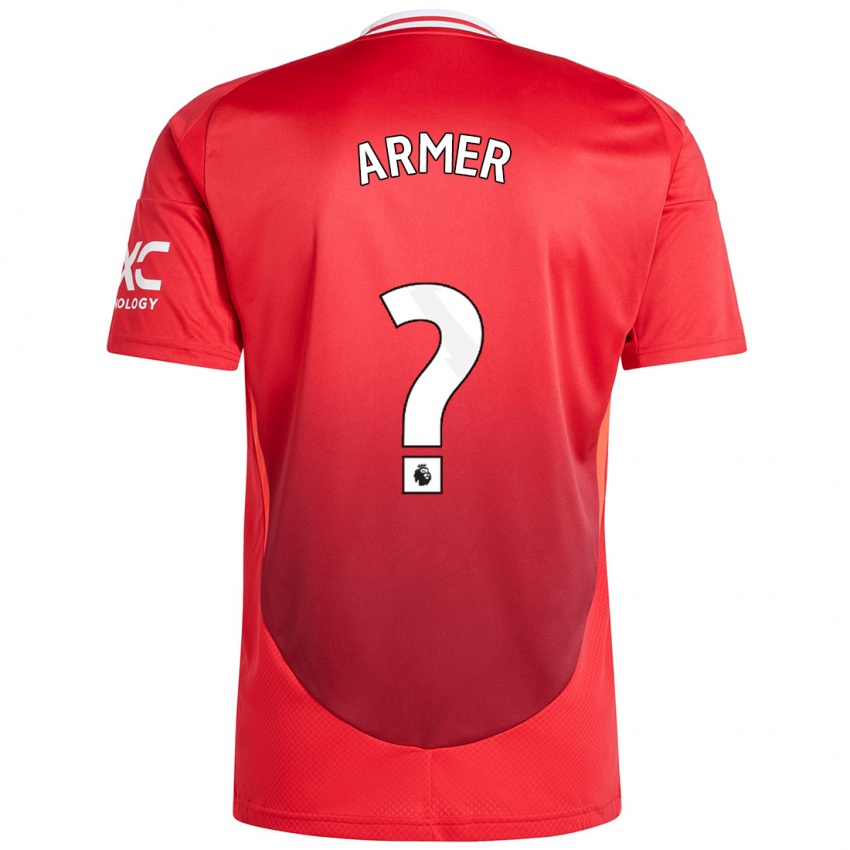 Niño Camiseta Daniel Armer #0 Rojo Brillante 1ª Equipación 2024/25 La Camisa Argentina