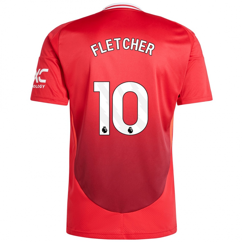 Niño Camiseta Jack Fletcher #10 Rojo Brillante 1ª Equipación 2024/25 La Camisa Argentina