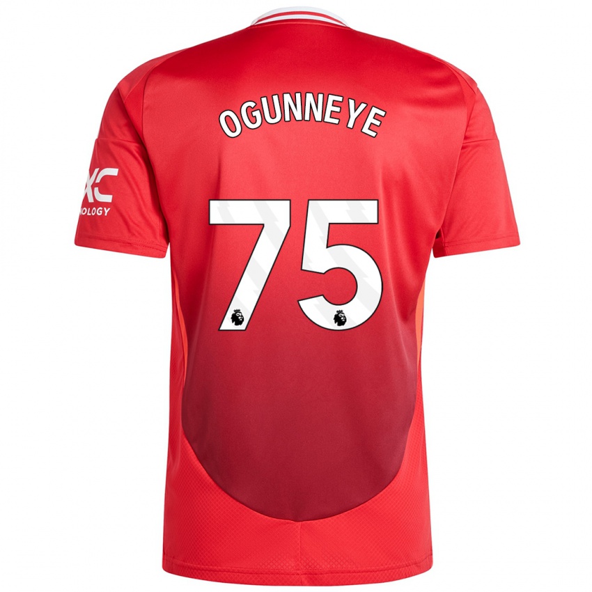 Niño Camiseta Habeeb Ogunneye #75 Rojo Brillante 1ª Equipación 2024/25 La Camisa Argentina