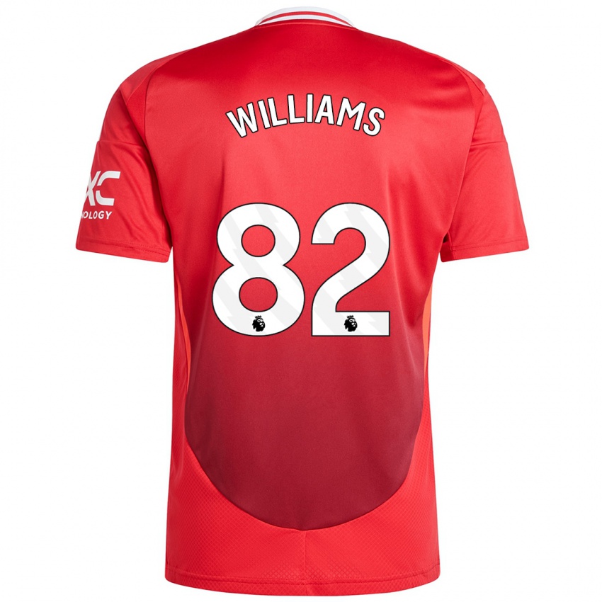 Niño Camiseta Ethan Williams #82 Rojo Brillante 1ª Equipación 2024/25 La Camisa Argentina