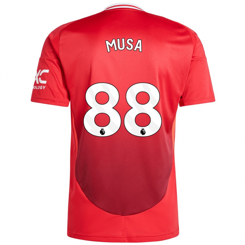 Niño Camiseta Victor Musa #88 Rojo Brillante 1ª Equipación 2024/25 La Camisa Argentina