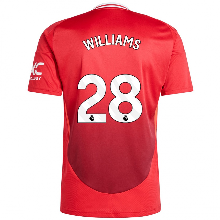 Niño Camiseta Rachel Williams #28 Rojo Brillante 1ª Equipación 2024/25 La Camisa Argentina