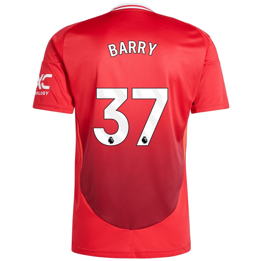 Niño Camiseta Keira Barry #37 Rojo Brillante 1ª Equipación 2024/25 La Camisa Argentina