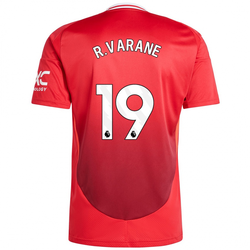 Niño Camiseta Raphael Varane #19 Rojo Brillante 1ª Equipación 2024/25 La Camisa Argentina