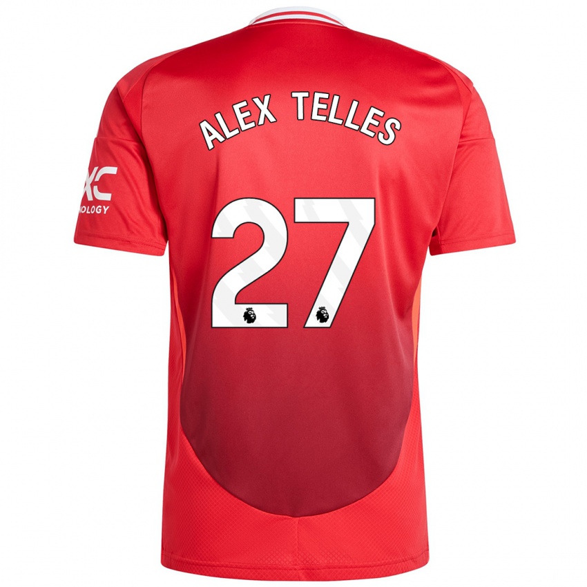 Niño Camiseta Alex Nicolao Telles #27 Rojo Brillante 1ª Equipación 2024/25 La Camisa Argentina