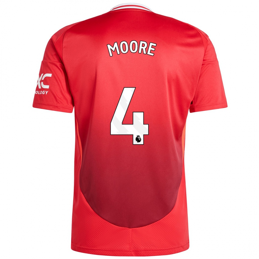 Niño Camiseta Jade Moore #4 Rojo Brillante 1ª Equipación 2024/25 La Camisa Argentina