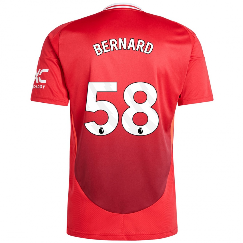 Niño Camiseta Bernard #58 Rojo Brillante 1ª Equipación 2024/25 La Camisa Argentina