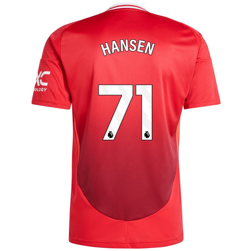 Niño Camiseta Isak Hansen-Aaroen #71 Rojo Brillante 1ª Equipación 2024/25 La Camisa Argentina