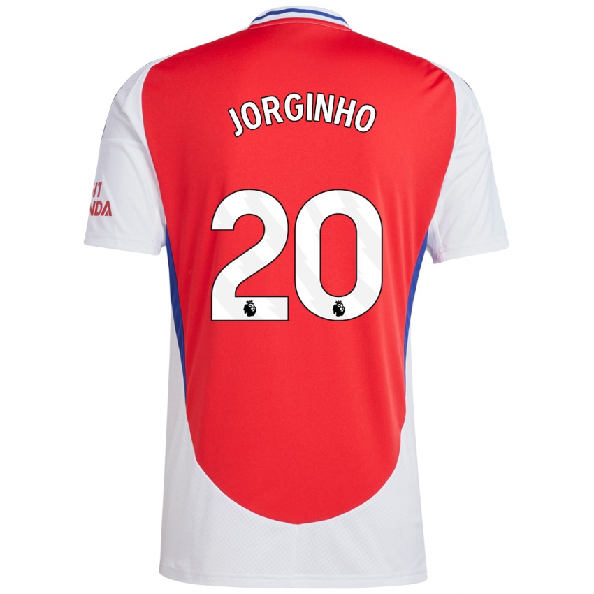 Niño Camiseta Jorginho #20 Rojo Blanco 1ª Equipación 2024/25 La Camisa Argentina