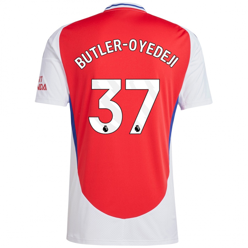 Niño Camiseta Nathan Butler-Oyedeji #37 Rojo Blanco 1ª Equipación 2024/25 La Camisa Argentina