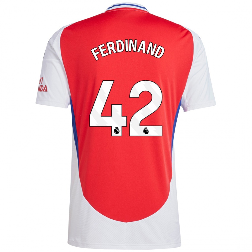 Niño Camiseta Seb Ferdinand #42 Rojo Blanco 1ª Equipación 2024/25 La Camisa Argentina