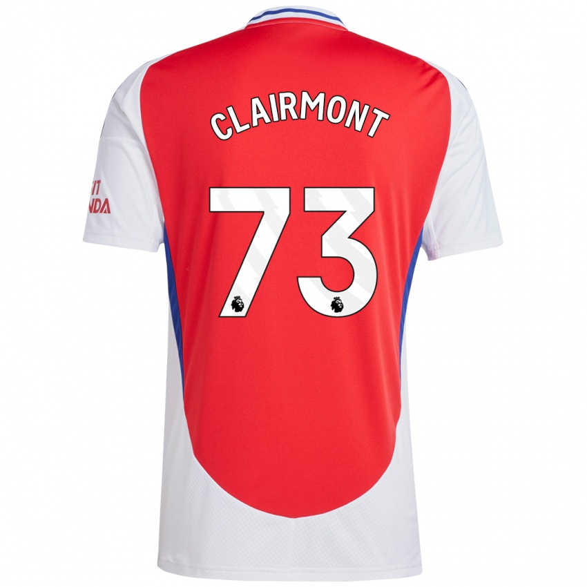 Niño Camiseta Reece Clairmont #73 Rojo Blanco 1ª Equipación 2024/25 La Camisa Argentina