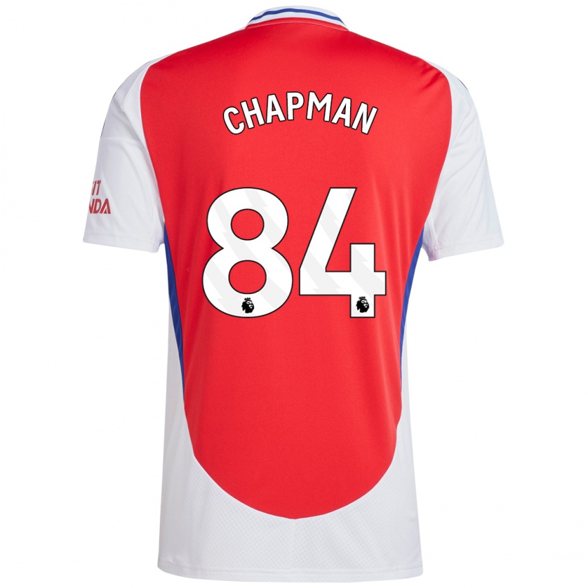 Niño Camiseta Samuel Chapman #84 Rojo Blanco 1ª Equipación 2024/25 La Camisa Argentina