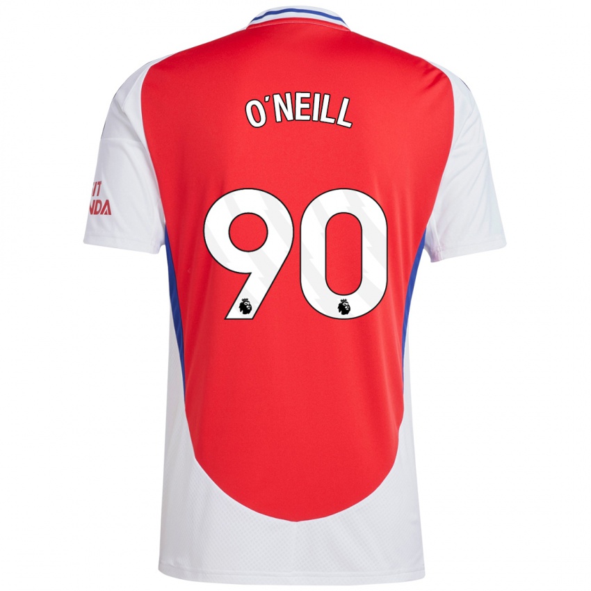 Niño Camiseta Ceadach O'neill #90 Rojo Blanco 1ª Equipación 2024/25 La Camisa Argentina