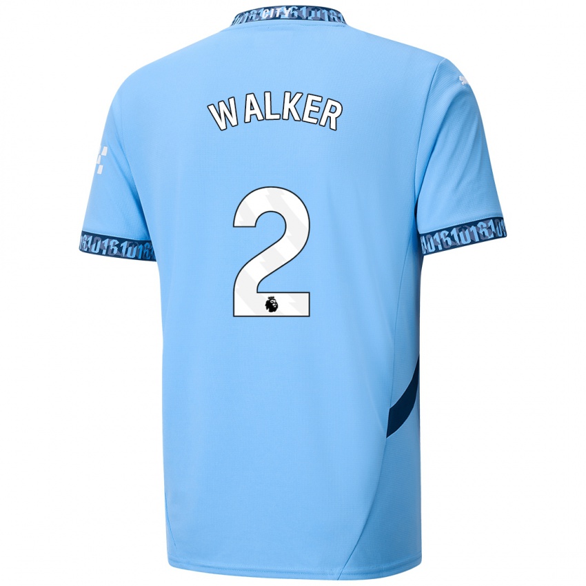 Niño Camiseta Kyle Walker #2 Azul Marino 1ª Equipación 2024/25 La Camisa Argentina