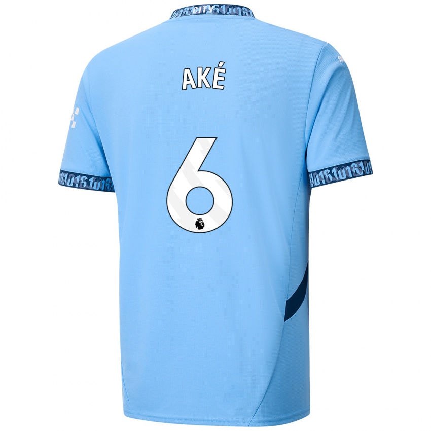 Niño Camiseta Nathan Ake #6 Azul Marino 1ª Equipación 2024/25 La Camisa Argentina