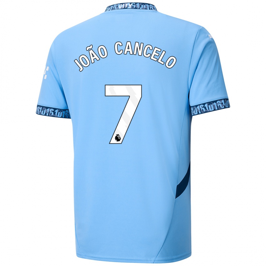 Niño Camiseta Joao Cancelo #7 Azul Marino 1ª Equipación 2024/25 La Camisa Argentina