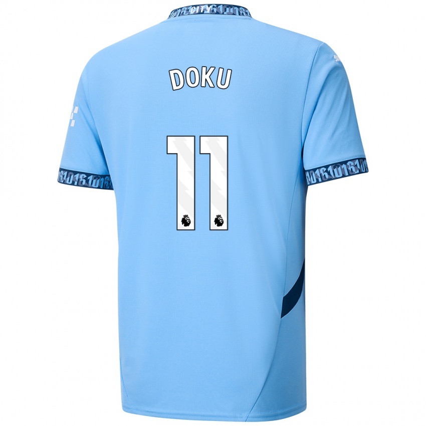 Niño Camiseta Jérémy Doku #11 Azul Marino 1ª Equipación 2024/25 La Camisa Argentina