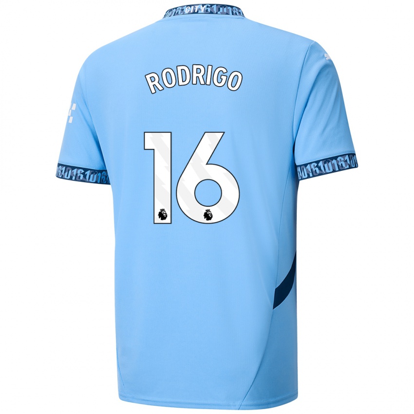 Niño Camiseta Rodrigo Hernandez #16 Azul Marino 1ª Equipación 2024/25 La Camisa Argentina