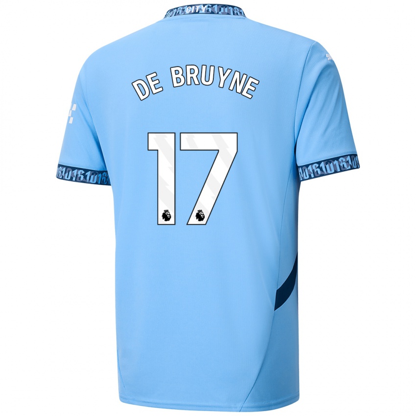 Niño Camiseta Kevin De Bruyne #17 Azul Marino 1ª Equipación 2024/25 La Camisa Argentina