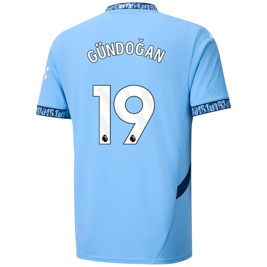 Niño Camiseta Ilkay Gundogan #19 Azul Marino 1ª Equipación 2024/25 La Camisa Argentina