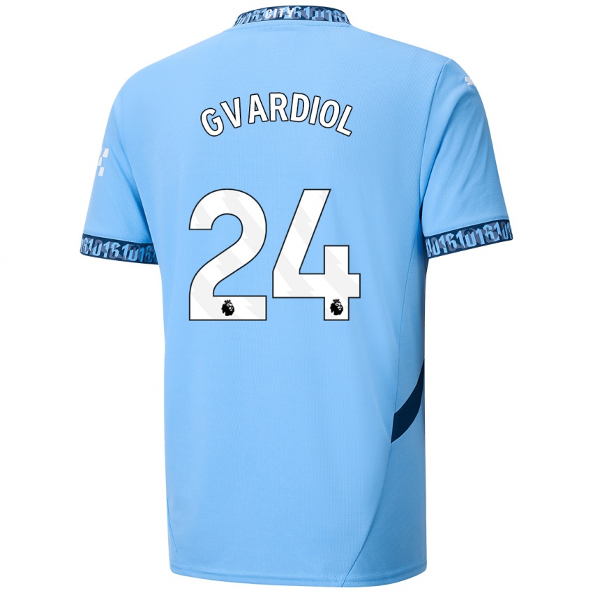 Niño Camiseta Josko Gvardiol #24 Azul Marino 1ª Equipación 2024/25 La Camisa Argentina