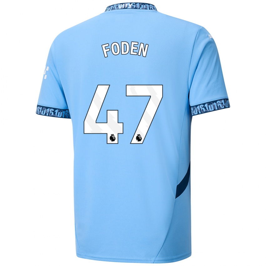 Niño Camiseta Phil Foden #47 Azul Marino 1ª Equipación 2024/25 La Camisa Argentina