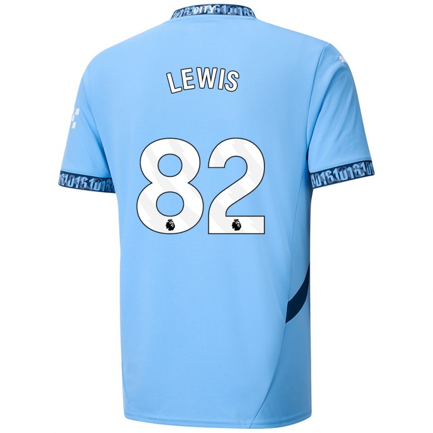 Niño Camiseta Rico Lewis #82 Azul Marino 1ª Equipación 2024/25 La Camisa Argentina