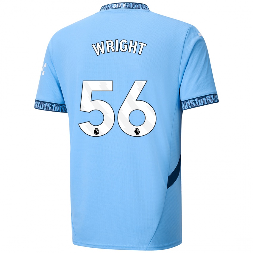 Niño Camiseta Jacob Wright #56 Azul Marino 1ª Equipación 2024/25 La Camisa Argentina