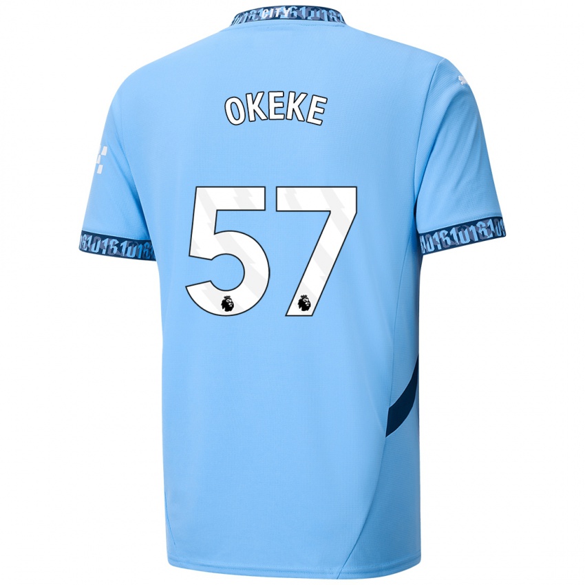 Niño Camiseta Michael Okeke #57 Azul Marino 1ª Equipación 2024/25 La Camisa Argentina