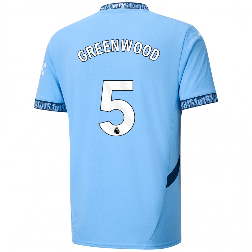 Niño Camiseta Alex Greenwood #5 Azul Marino 1ª Equipación 2024/25 La Camisa Argentina